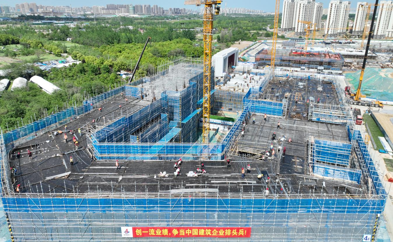 安徽三建合肥一中淝河校區項目。安徽建工集團供圖